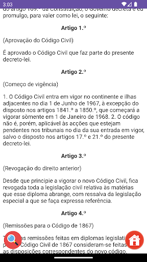 Código Civil Português Screen 3