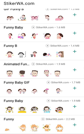 Android application Animated Babies WAStickerApps screenshort
