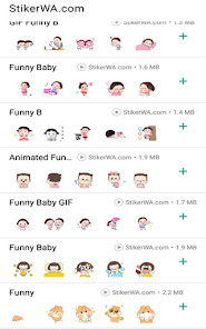 Captura de Pantalla 1 Bebés animados wastickerapps android