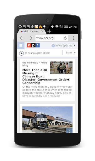 Android application Tiny Web Browser screenshort