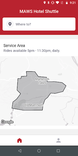 MAWS Hotel Shuttle Screen 2