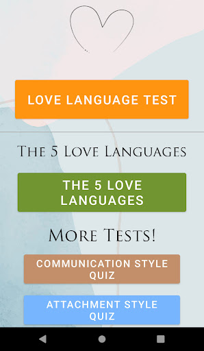 Android application Love Language Test screenshort