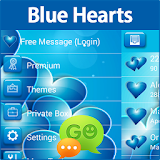 GO SMS Blue Hearts Theme icon
