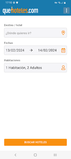 Android application QueHoteles.com screenshort