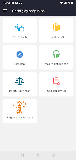 Android application Ôn thi GPLX 600 câu - Oto Moto screenshort