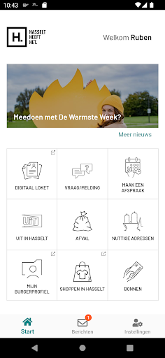 Hasselt-app Screen 2
