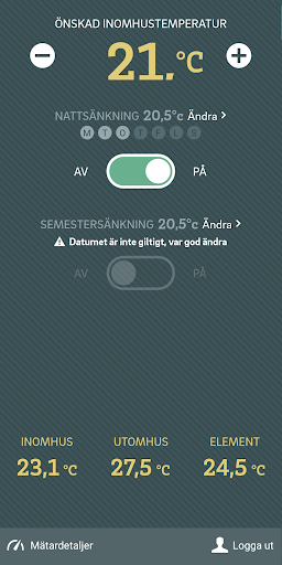 Klimatkontroll Screen 2