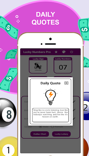 Android application Lucky Numbers to Win screenshort