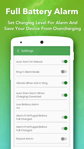 Full Battery Alarm Screen 2