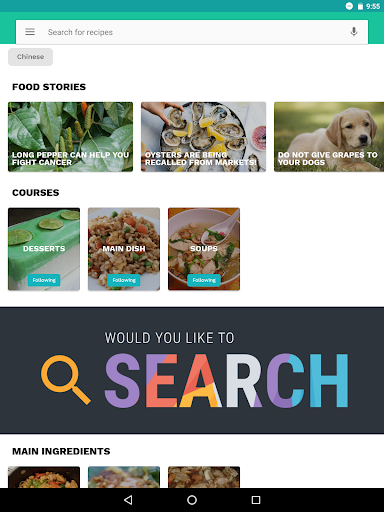 Screenshot of Chinese Recipes