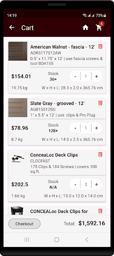 DeckMart Building Supplies Screen 3