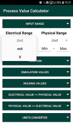 Process Value Calculator Screen 2