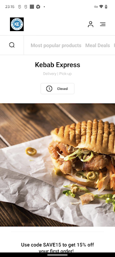 Android application Kebab Express Rushden screenshort