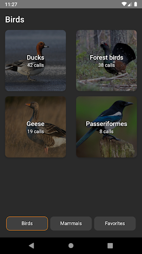 Android application Decoy. Hunting calls screenshort