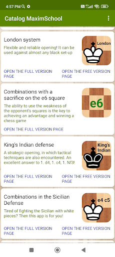Catalog of chess applications Screen 2