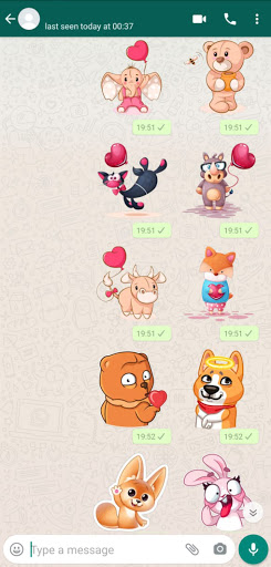 Android application Funny Animal Sticker WASticker screenshort