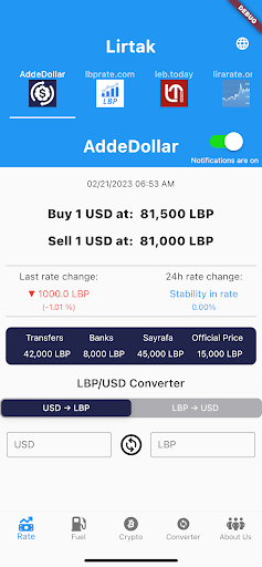 Android application Lirtak - ليرتك screenshort