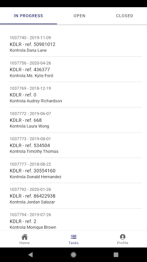 Android application Nucleus Plat4M screenshort