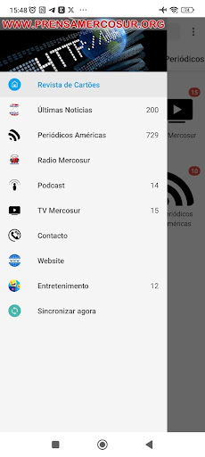 Android application Diary Mercosur Press screenshort