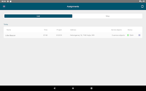 Android application Service for Tablets screenshort