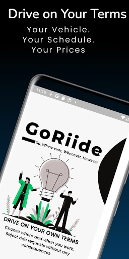 Android application GoRiide Driver screenshort
