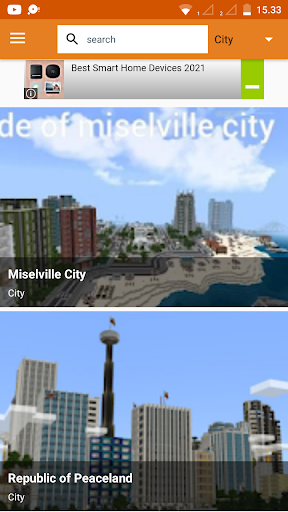 City maps for MCPE