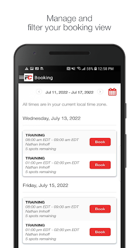 FitClub Training Screen 3