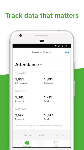 Android application Church Metrics screenshort