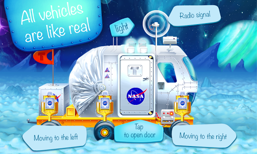 Space vehicles (app for kids) screen 2