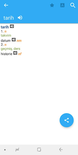Android application Czech-Turkish Dictionary screenshort