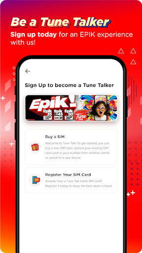Android application Tune Talk screenshort