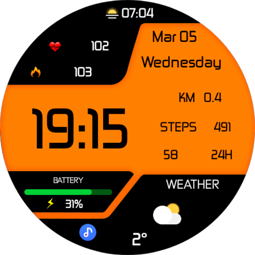 Digital Lutan watch face Download on Windows