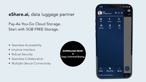 Android application eShare: File Sharing & Storage screenshort