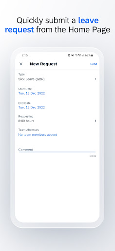 Screenshot of SAP SuccessFactors Mobile