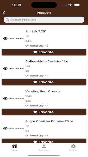 CoffeeBeanery Screenshot