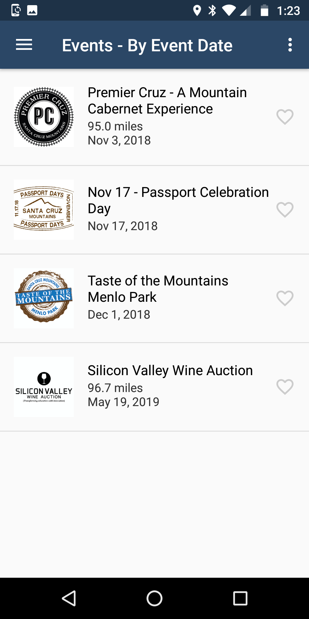 Android application SCM Wines screenshort
