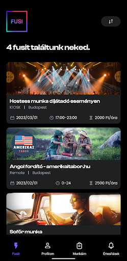 FUSI App Screen 2