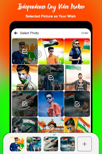 Android application Independence Day Video Maker screenshort