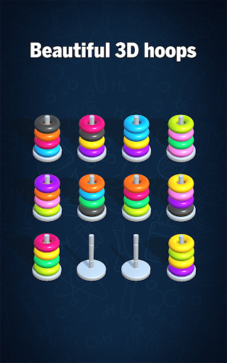 Hoop Sort Puzzle: Color Ring Stack Sorting Game 1.2 screenshots 4
