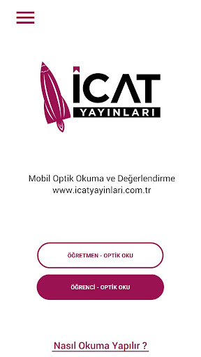 Android application İcat Optik Okuma screenshort