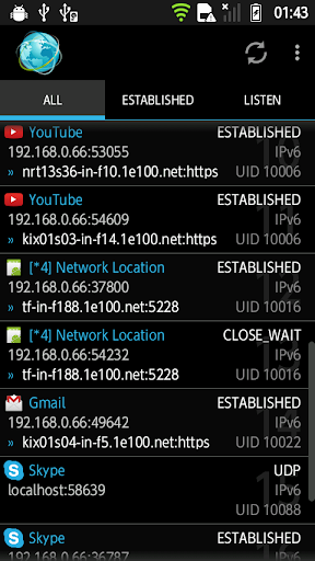 Android application Netstat Plus (donate) screenshort