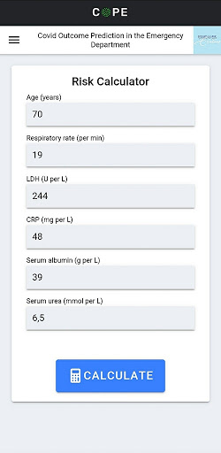 Android application COPE Decision Support screenshort