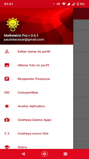 Android application Matheletric Pro screenshort