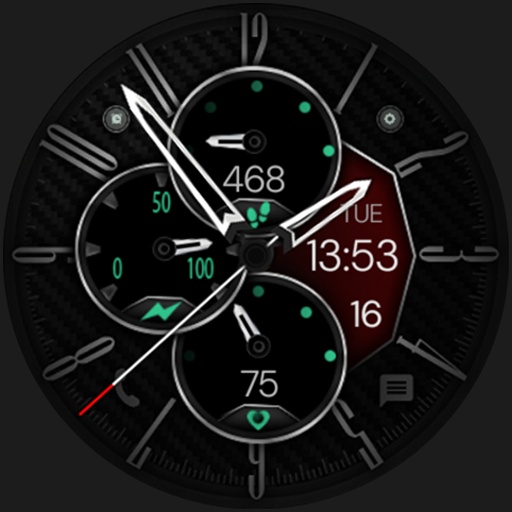 Carbon v7 analog watch face logo