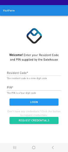 Android application VisitForm Portal screenshort