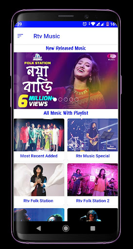 Android application Rtv Music Streaming screenshort