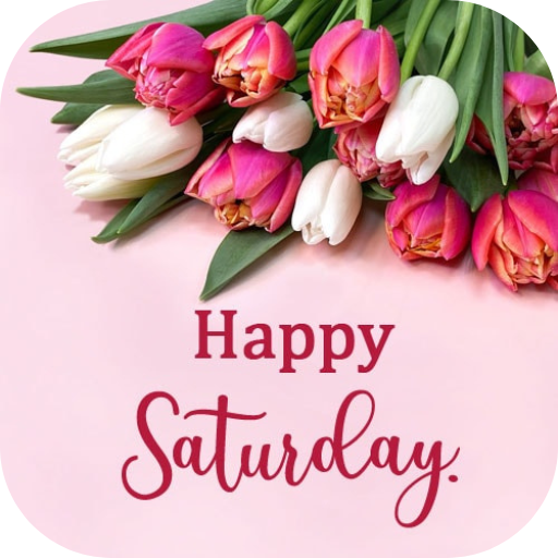 happy saturday images logo