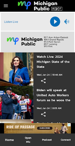 Android application Michigan Public screenshort