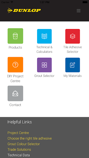 Android application Dunlop DIY screenshort