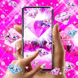 Pink diamonds live wallpaper